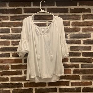 White Old Navy Tunic Blouse